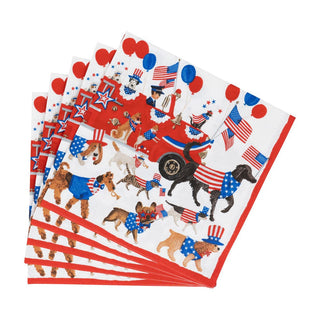 Caspari Join The Parade Luncheon Napkins - 20 Per Package 18540L