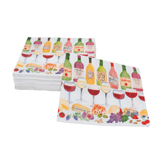 Caspari Wine Pairings Napkin Cocktail 18560C