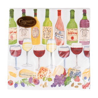 Caspari Wine Pairings Napkin Cocktail 18560C