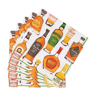 Caspari Whiskey Tasting Napkin Cocktail 18570C