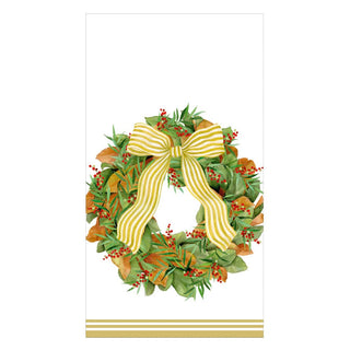 Caspari Magnolia Wreath Guest Towels - includes 15 Guest Towels 18580G