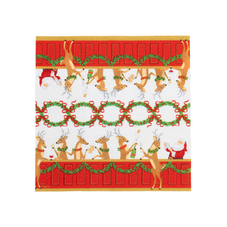 Caspari Santa's Bar Cocktail Napkins - includes 20 Cocktail Napkins 18590C
