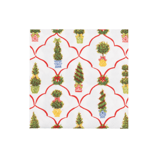 Caspari Petit Jardin de Noel Cocktail Napkins - includes 20 Cocktail Napkins 18610C