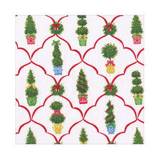 Caspari Petit Jardin De Noel Luncheon Napkins - includes 20 Luncheon Napkins 18610L