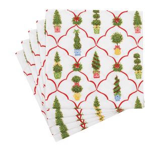 Caspari Petit Jardin De Noel Luncheon Napkins - includes 20 Luncheon Napkins 18610L