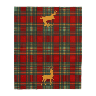 Reindeer Tartan Red Guest Towels - includes 15 Guest Towels