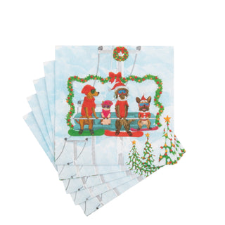 Caspari Alpine Pets Cocktail Napkins - includes 20 Cocktail Napkins 18640C