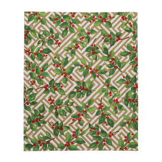 Holly And Fretwork White Guest Towels - includes 15 Guest Towels