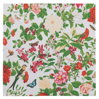 Caspari Christmas Chinoiserie White Dinner Napkins - includes 20 Dinner Napkins 18680D