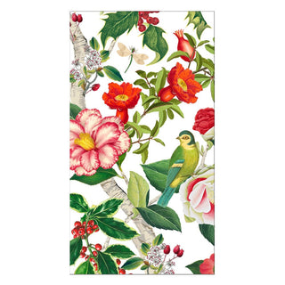 Caspari Christmas Chinoiserie White Guest Towels - includes 15 Guest Towels 18680G