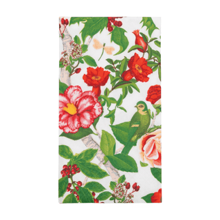 Caspari Christmas Chinoiserie White Guest Towels - includes 15 Guest Towels 18680G