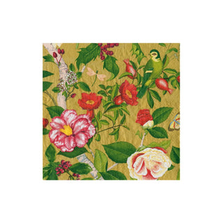 Caspari Christmas Chinoiserie Gold Boxed Cocktail Napkins - includes 12 Boxed Cocktail Napkins 18681B