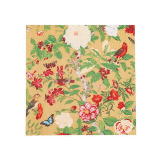 Caspari Christmas Chinoiserie Gold Cocktail Napkins - includes 12 Cocktail Napkins 18681C