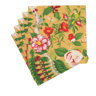 Caspari Christmas Chinoiserie Gold Luncheon Napkins - includes 20 Luncheon Napkins 18681L