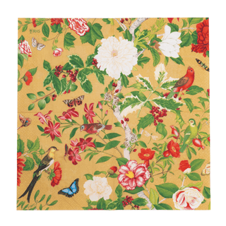 Caspari Christmas Chinoiserie Gold Luncheon Napkins - includes 20 Luncheon Napkins 18681L