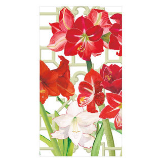 Caspari Amaryllis Conservatory Guest Towels - includes 15 Guest Towels 18690G