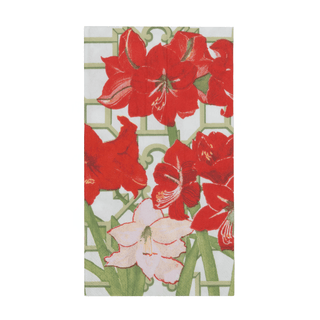 Caspari Amaryllis Conservatory Guest Towels - includes 15 Guest Towels 18690G