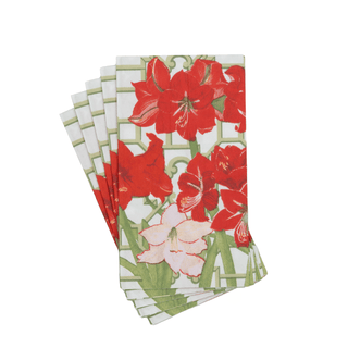Caspari Amaryllis Conservatory Guest Towels - includes 15 Guest Towels 18690G
