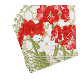 Caspari Amaryllis Conservatory Luncheon Napkins - includes 20 Luncheon Napkins 18690L