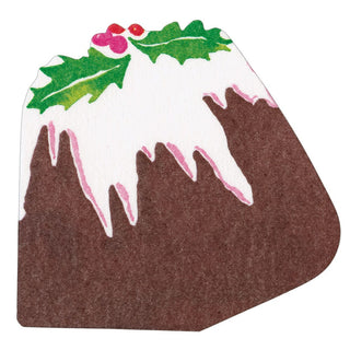 Caspari Plum Pudding--Die-Cut Die-Cut Napkins - includes 15 Die-Cut Napkins 18710LGDC
