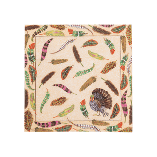 Caspari Plumage Cocktail Napkins - includes 20 Cocktail Napkins 18720C