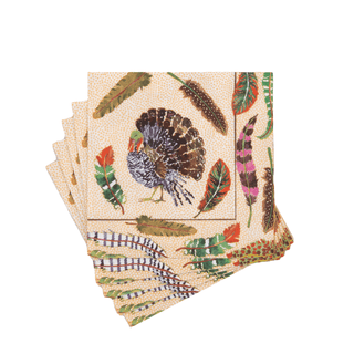 Caspari Plumage Cocktail Napkins - includes 20 Cocktail Napkins 18720C
