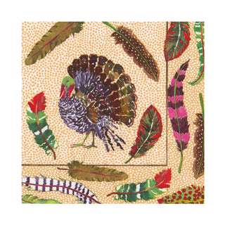 Caspari Plumage Luncheon Napkins - includes 20 Luncheon Napkins 18720L