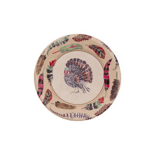 Caspari Plumage Paper Salad & Dessert Plates - includes 8 Paper Salad & Dessert Plates 18720SP