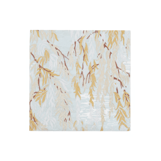 Caspari Willows Silver Cocktail Napkins - includes 20 Cocktail Napkins 18731C