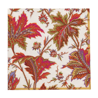 Paisley Leaves Ivory Luncheon Napkins - includes 20 Luncheon Napkins