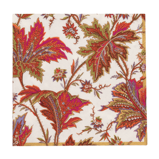 Caspari Paisley Leaves Ivory Luncheon Napkins - includes 20 Luncheon Napkins 18760L