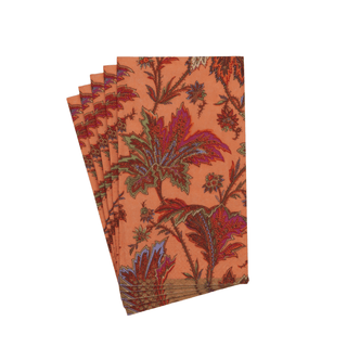 Paisley Leaves Coral Guest Towels - includes 15 Guest Towels