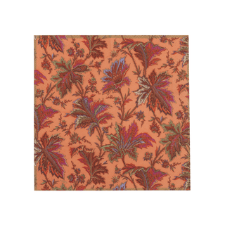 Caspari Paisley Leaves Coral Cocktail Napkins - includes 20 Cocktail Napkins 18761C