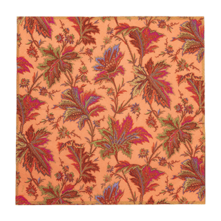 Caspari Paisley Leaves Coral Luncheon Napkins - includes 20 Luncheon Napkins 18761L