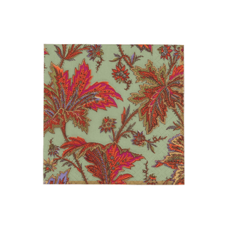 Caspari Paisley Leaves Sage Green Cocktail Napkins - includes 20 Cocktail Napkins 18762C