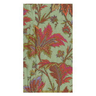 Caspari Paisley Leaves Sage Green Guest Towels - includes 15 Guest Towels 18762G