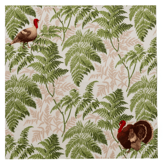Caspari Turkey Among Ferns Dinner Napkins - includes 20 Dinner Napkins 18770D