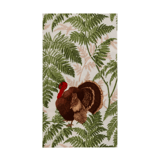Caspari Turkey Among Ferns Guest Towels - includes 15 Guest Towels 18770G