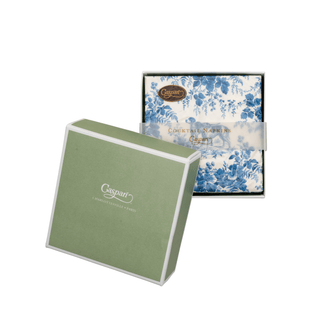 Caspari Hunting Toile Blue Boxed Cocktail Napkins - includes 12 Boxed Cocktail Napkins 18780B
