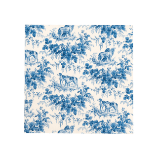 Caspari Hunting Toile Blue Cocktail Napkins - includes 20 Cocktail Napkins 18780C