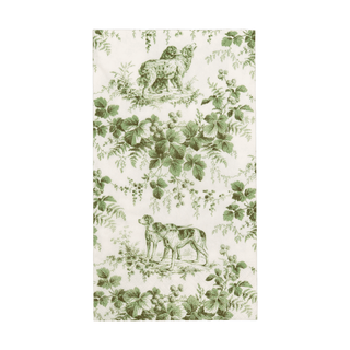 Caspari Hunting Toile Evergreen Guest Towels - includes 15 Guest Towels 18781G