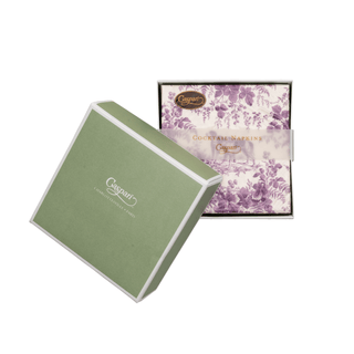 Caspari Hunting Toile Aubergine Boxed Cocktail Napkins - includes 12 Boxed Cocktail Napkins 18782B