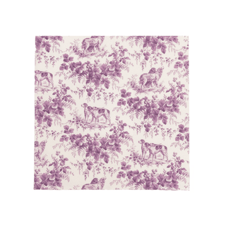 Caspari Hunting Toile Aubergine Cocktail Napkins - includes 20 Cocktail Napkins 18782C