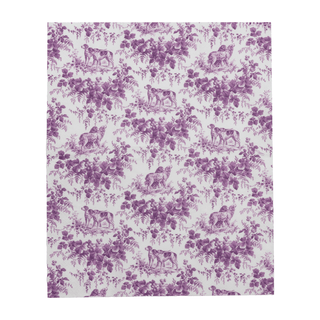 Caspari Hunting Toile Aubergine Guest Towels - includes 15 Guest Towels 18782G