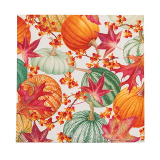 Gourds and Leaves Recycled Luncheon Napkins - includes 20 Luncheon Napkins
