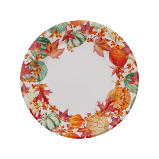 Caspari Gourds And Leaves Paper Dinner Plates - includes 8 Paper Dinner Plates 18790DP