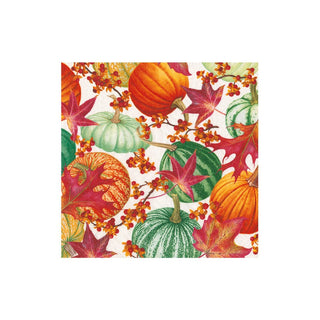 Caspari Gourds And Leaves Cocktail Napkins - includes 12 Cocktail Napkins 18790EC