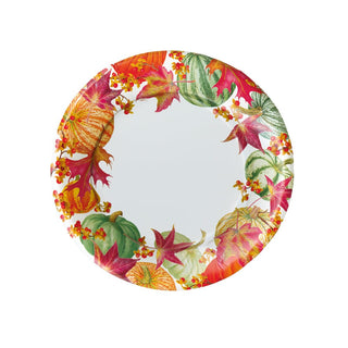 Caspari Gourds And Leaves Paper Salad & Dessert Plates - includes 8 Paper Salad & Dessert Plates 18790SP