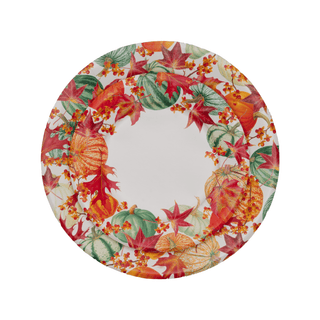 Caspari Gourds And Leaves Paper Salad & Dessert Plates - includes 8 Paper Salad & Dessert Plates 18790SP