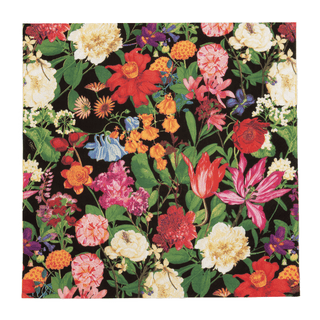 Dutch Floral Black Luncheon Napkins - includes 20 Luncheon Napkins